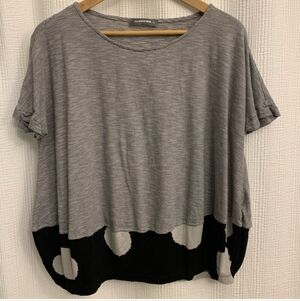 Alembika Gray Black And White Oversized Top